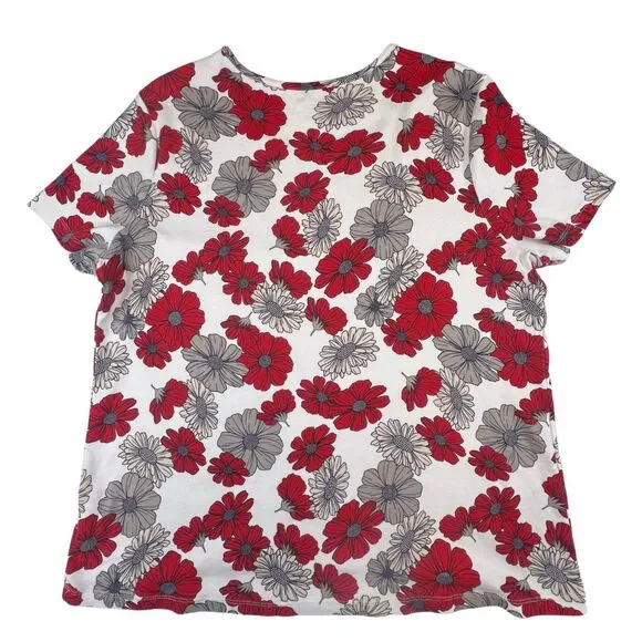 White Stag Shirt XXL Bloomcore Crew Neck Cottagecore Comfort Floral Hawiian Tee - Picture 6 of 9